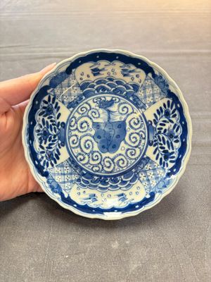 Eight Chinese blue and white cups and saucers, Kangxi mark, 19th C. — foto 15