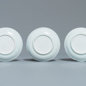 Eight Chinese blue and white cups and saucers, Kangxi/Qianlong — photo 3