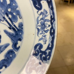 Eight Chinese blue and white dishes, a platter and three covered boxes, Yongzheng and later — photo 23