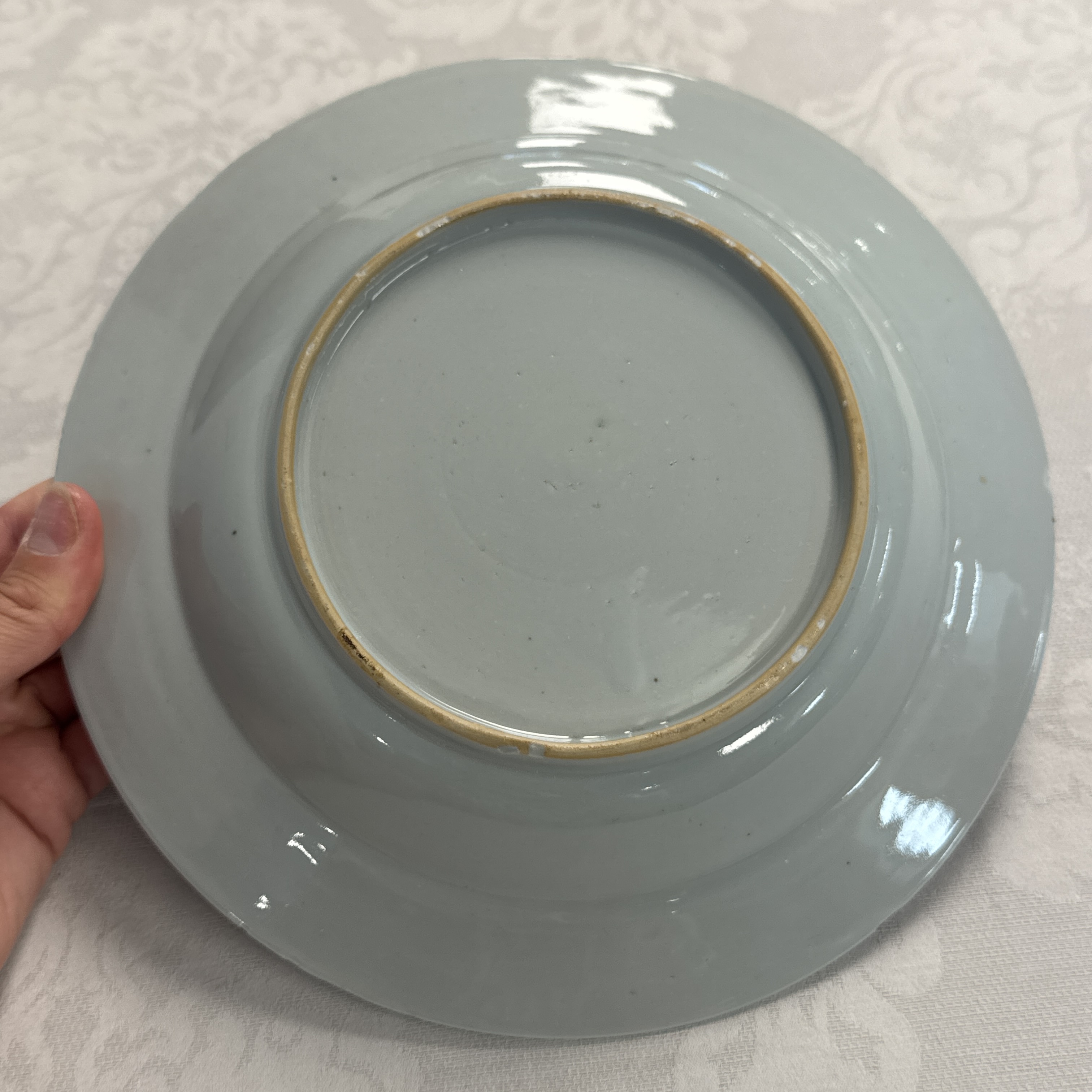 Eight Chinese blue and white plates and an Imari-style dish — photo 85