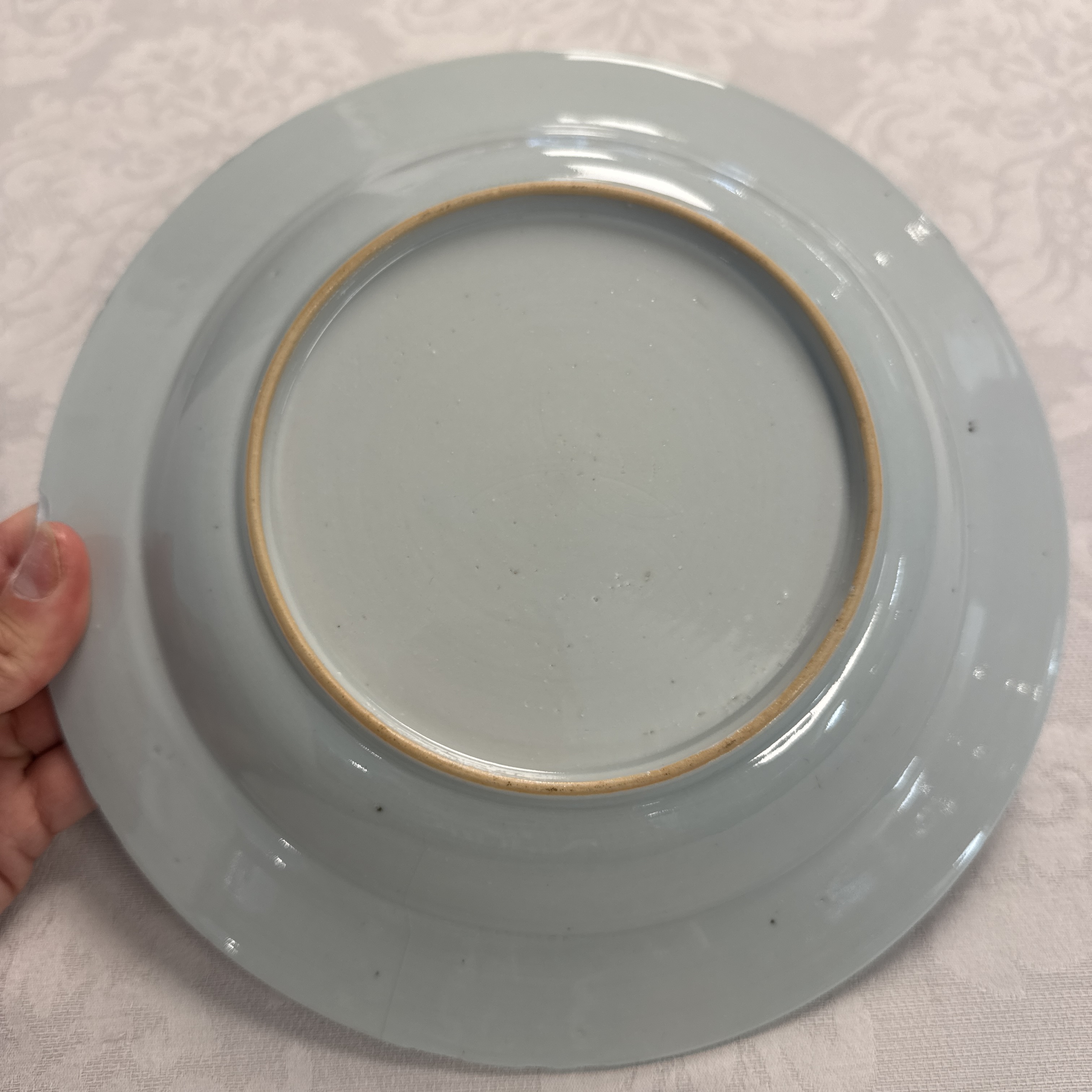 Eight Chinese blue and white plates and an Imari-style dish — photo 97