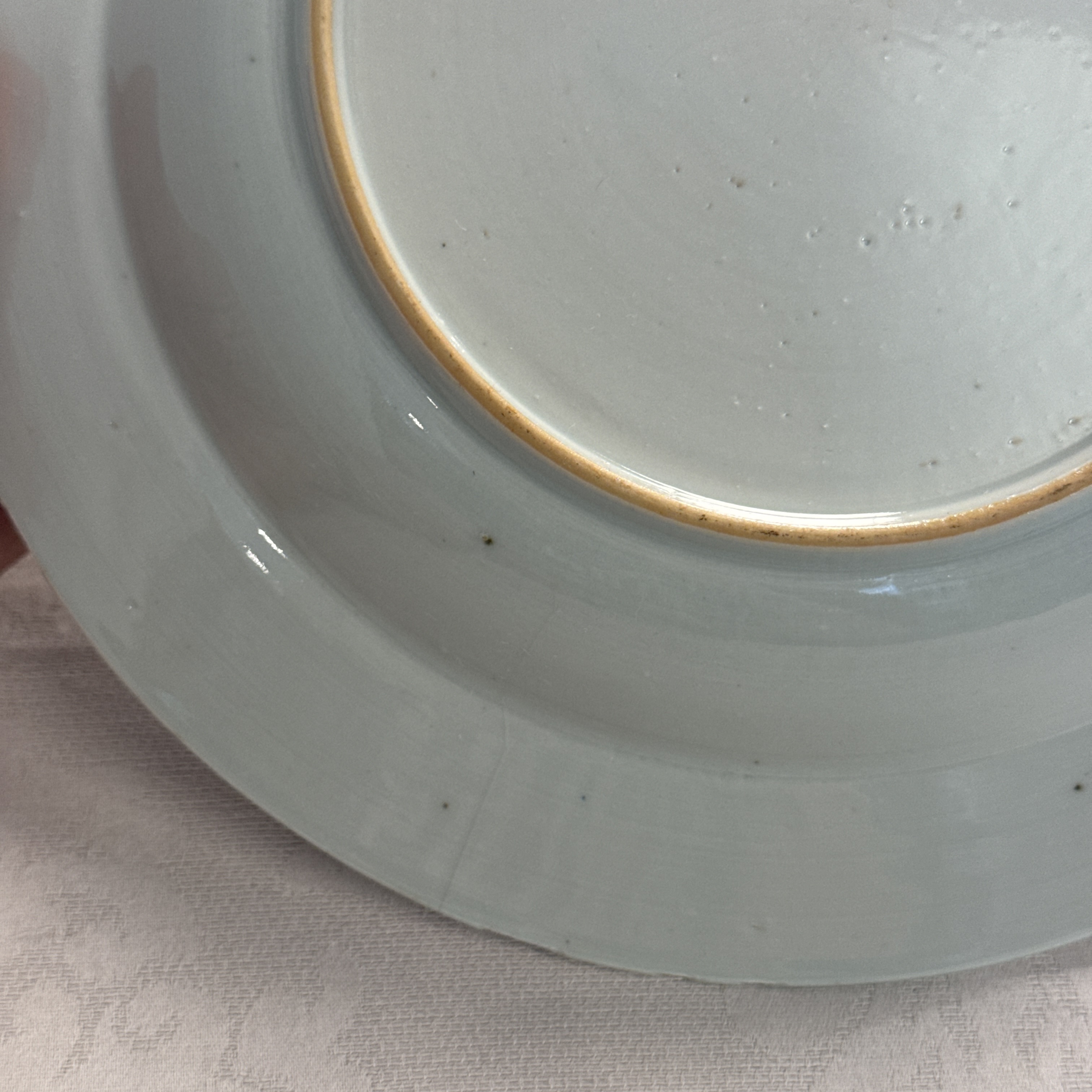 Eight Chinese blue and white plates and an Imari-style dish — photo 99