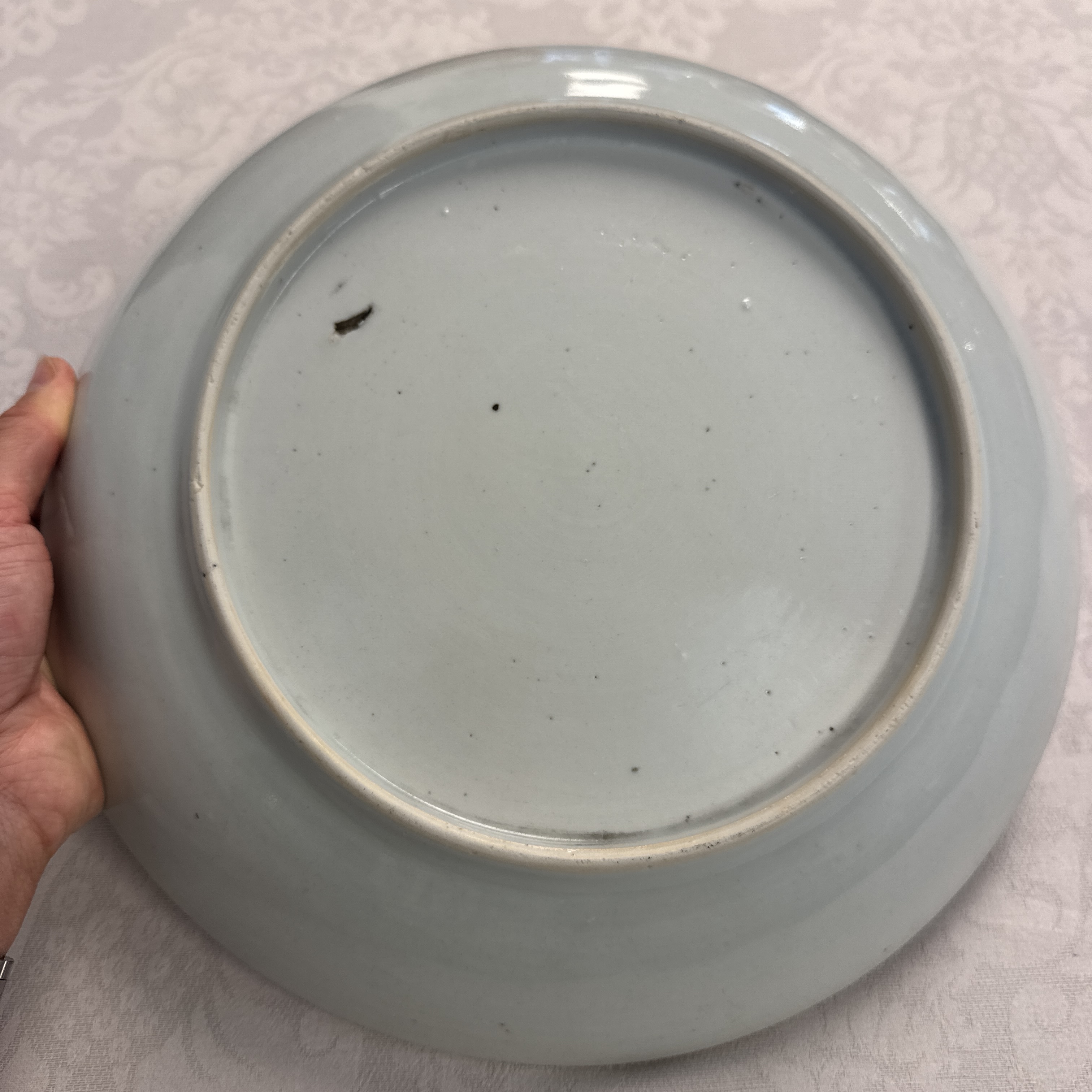 Eight Chinese blue and white plates and an Imari-style dish — photo 112