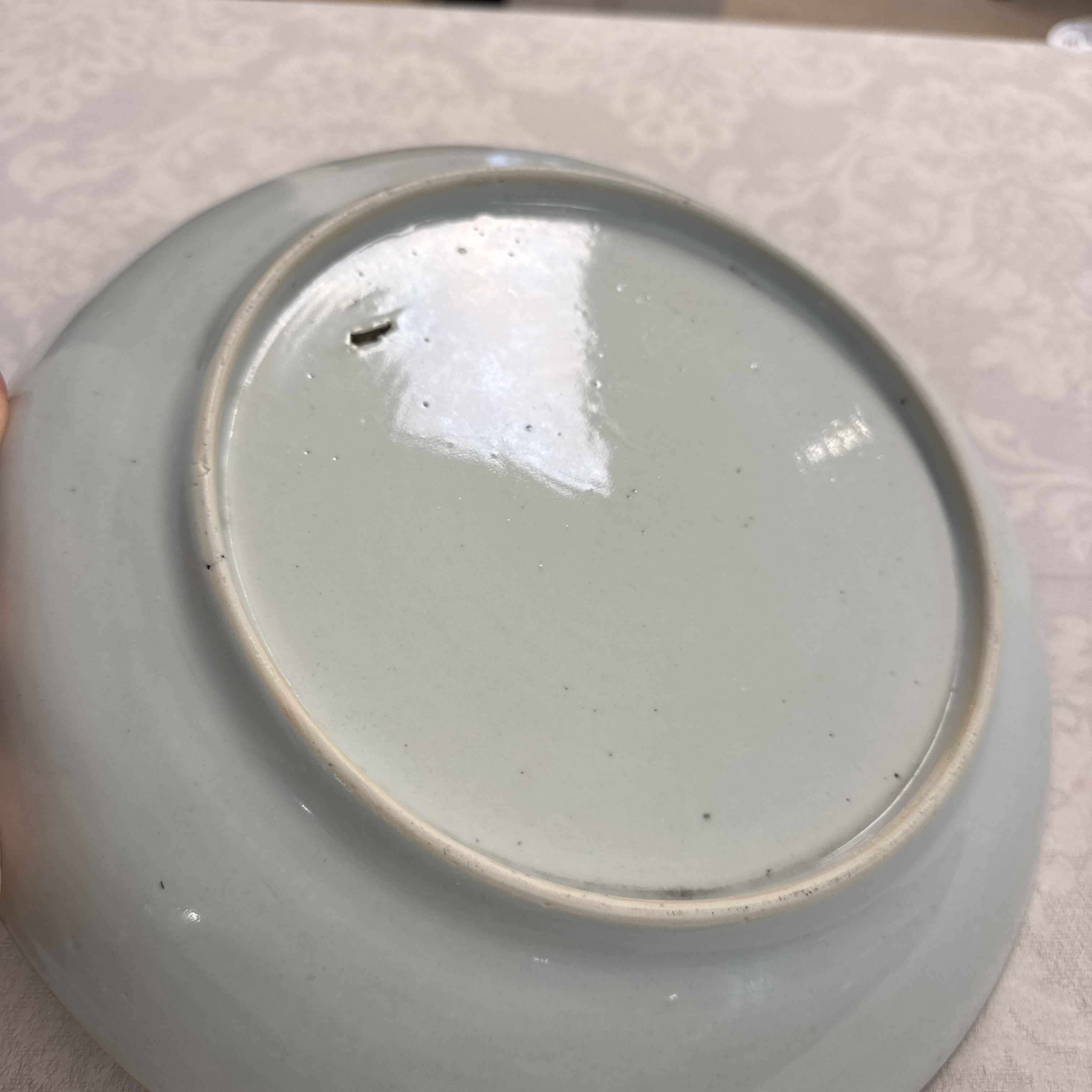 Eight Chinese blue and white plates and an Imari-style dish — photo 113