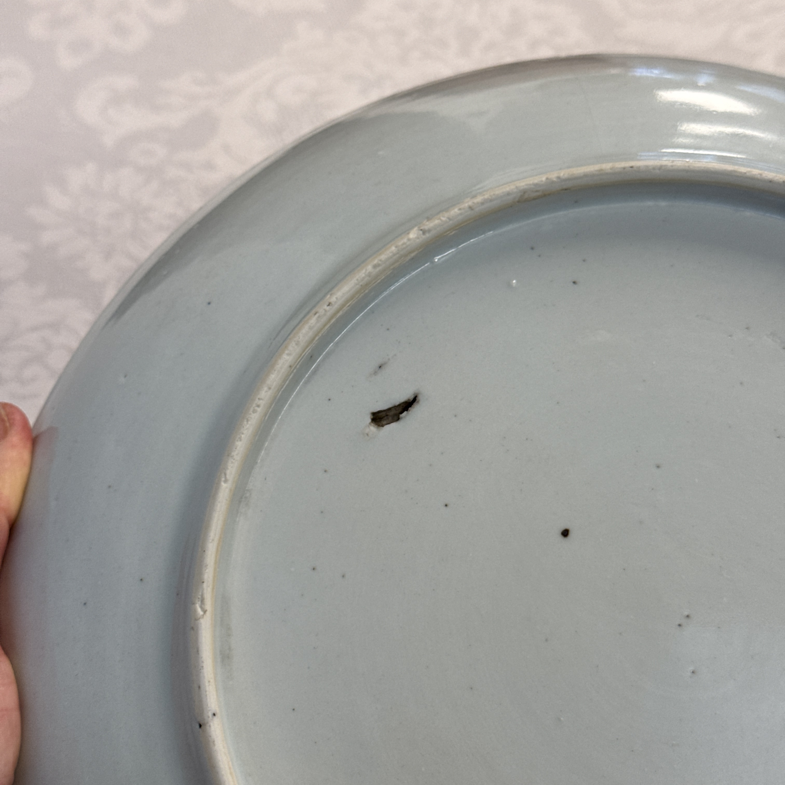 Eight Chinese blue and white plates and an Imari-style dish — photo 115