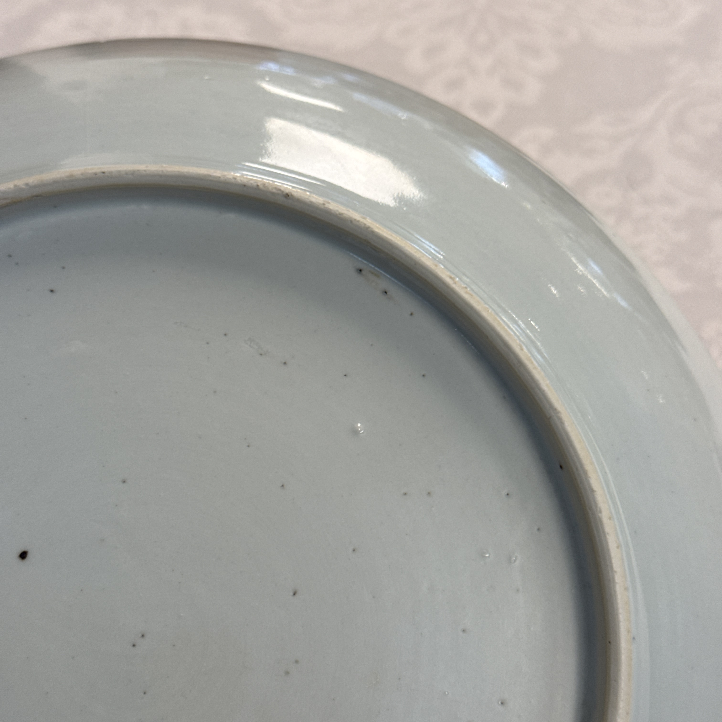 Eight Chinese blue and white plates and an Imari-style dish — photo 116