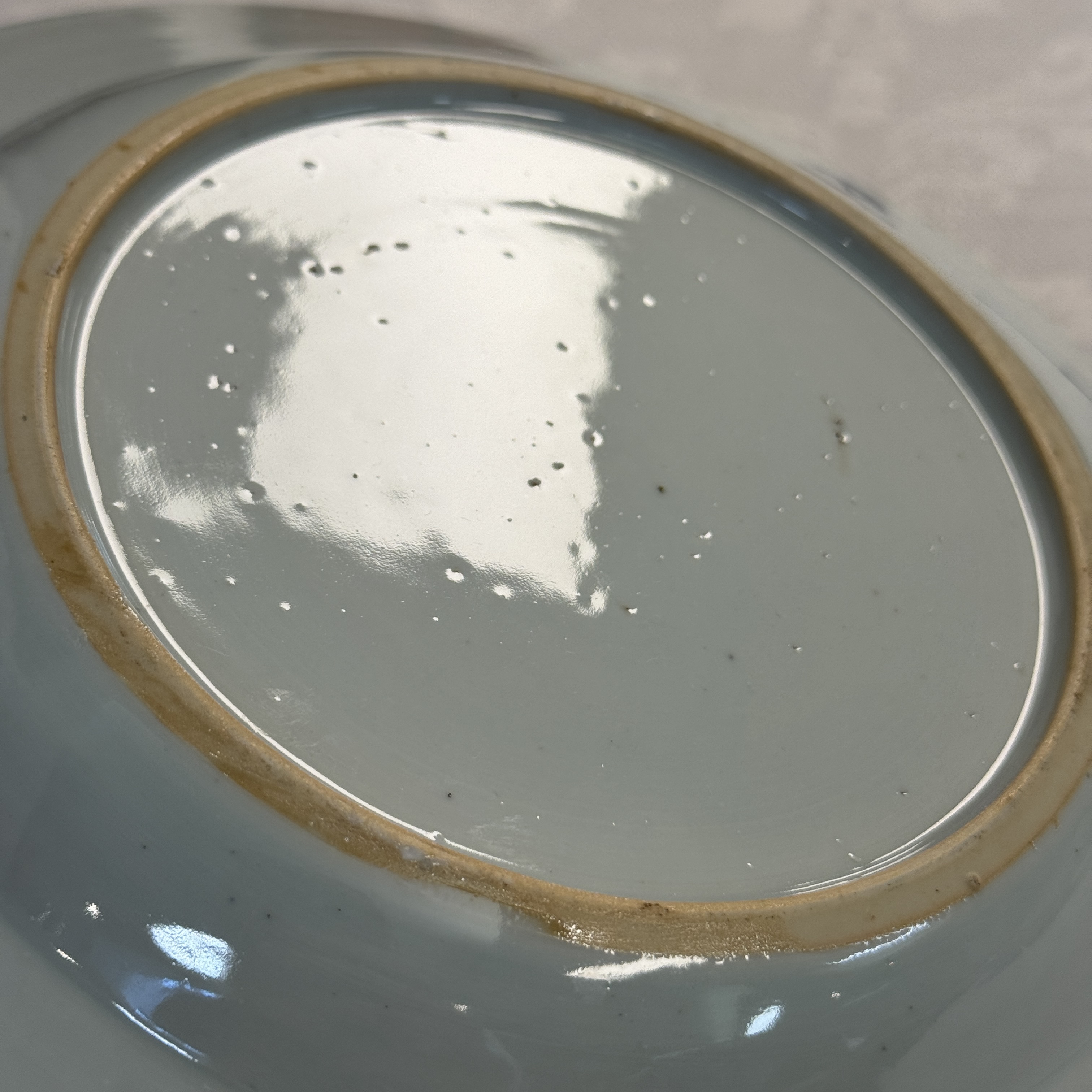 Eight Chinese blue and white plates and an Imari-style dish — photo 10