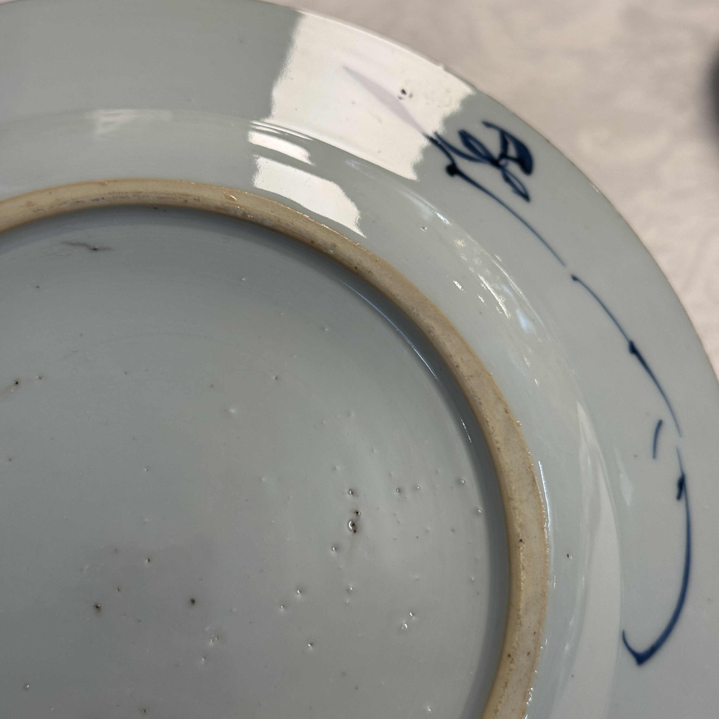 Eight Chinese blue and white plates and an Imari-style dish — photo 13