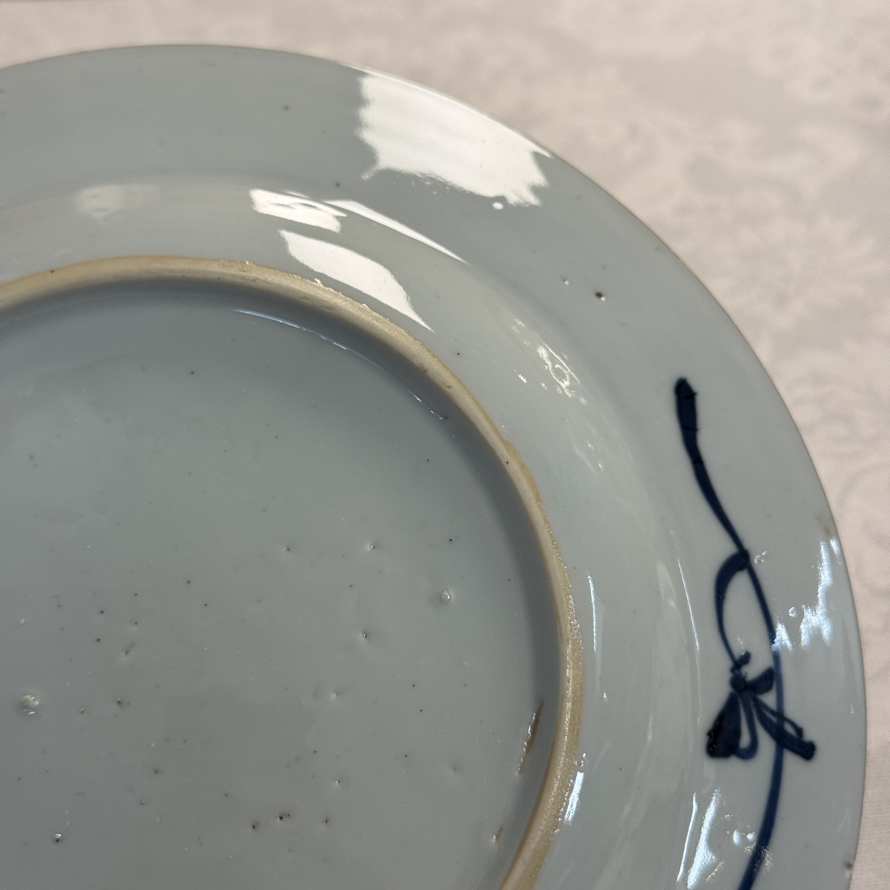 Eight Chinese blue and white plates and an Imari-style dish — photo 25