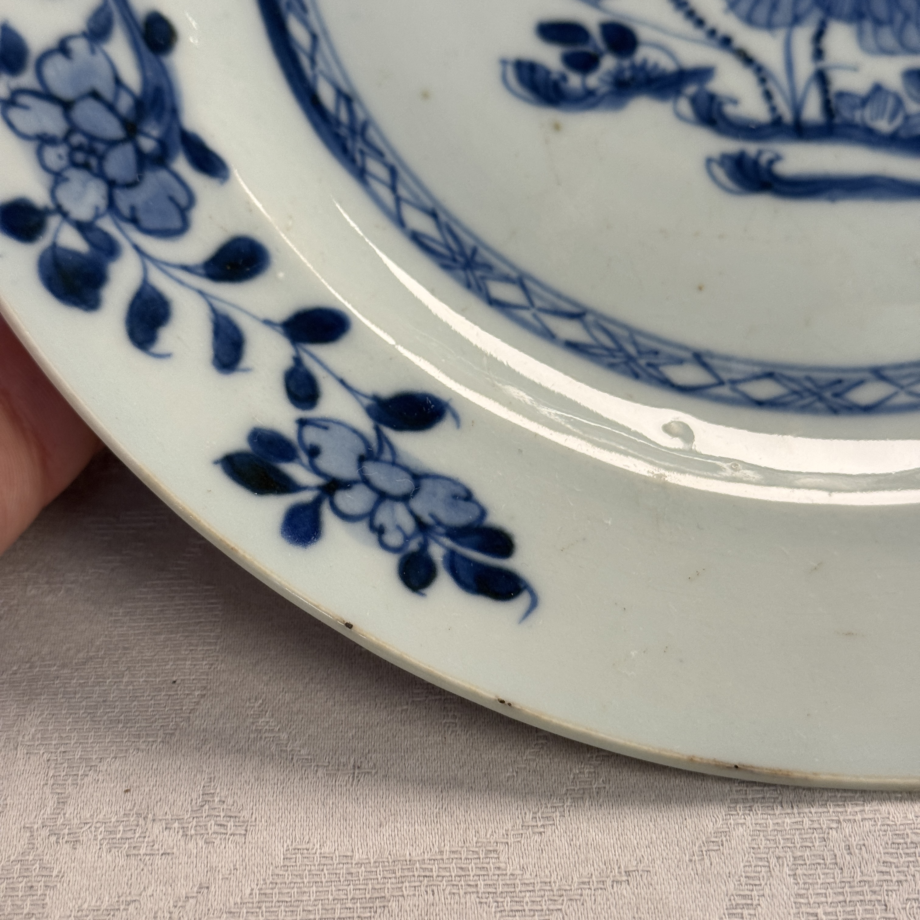 Eight Chinese blue and white plates and an Imari-style dish — photo 28