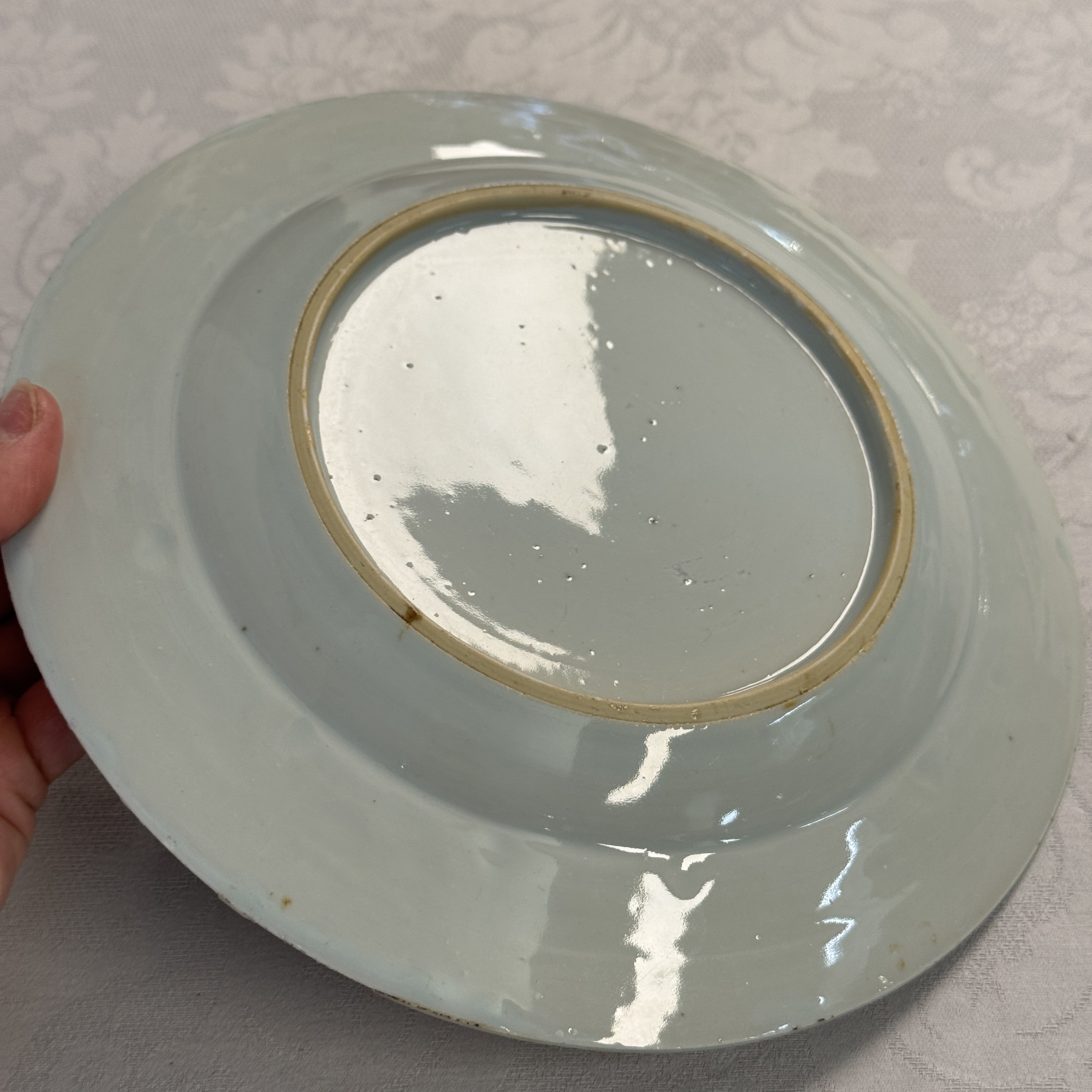 Eight Chinese blue and white plates and an Imari-style dish — photo 34