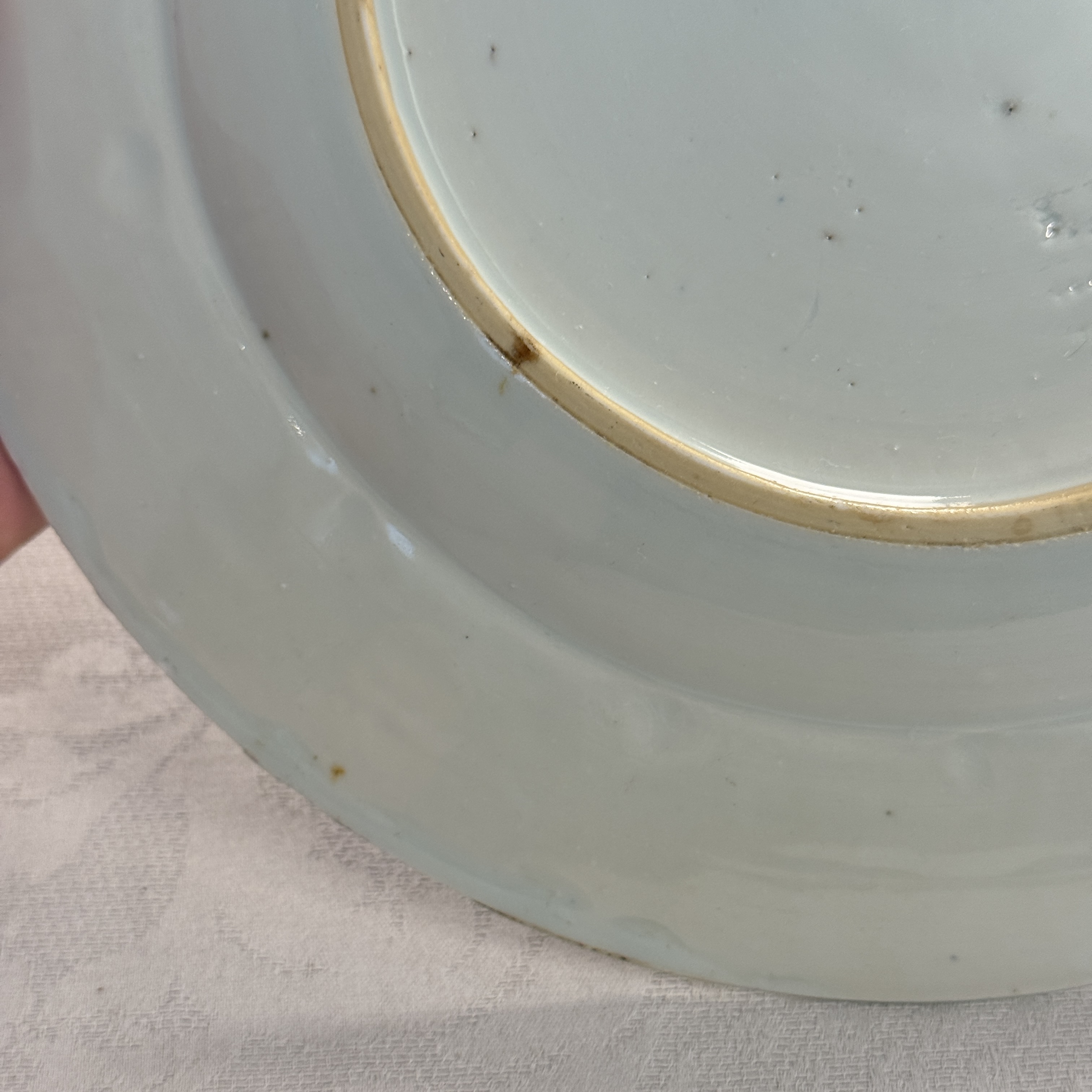Eight Chinese blue and white plates and an Imari-style dish — photo 35