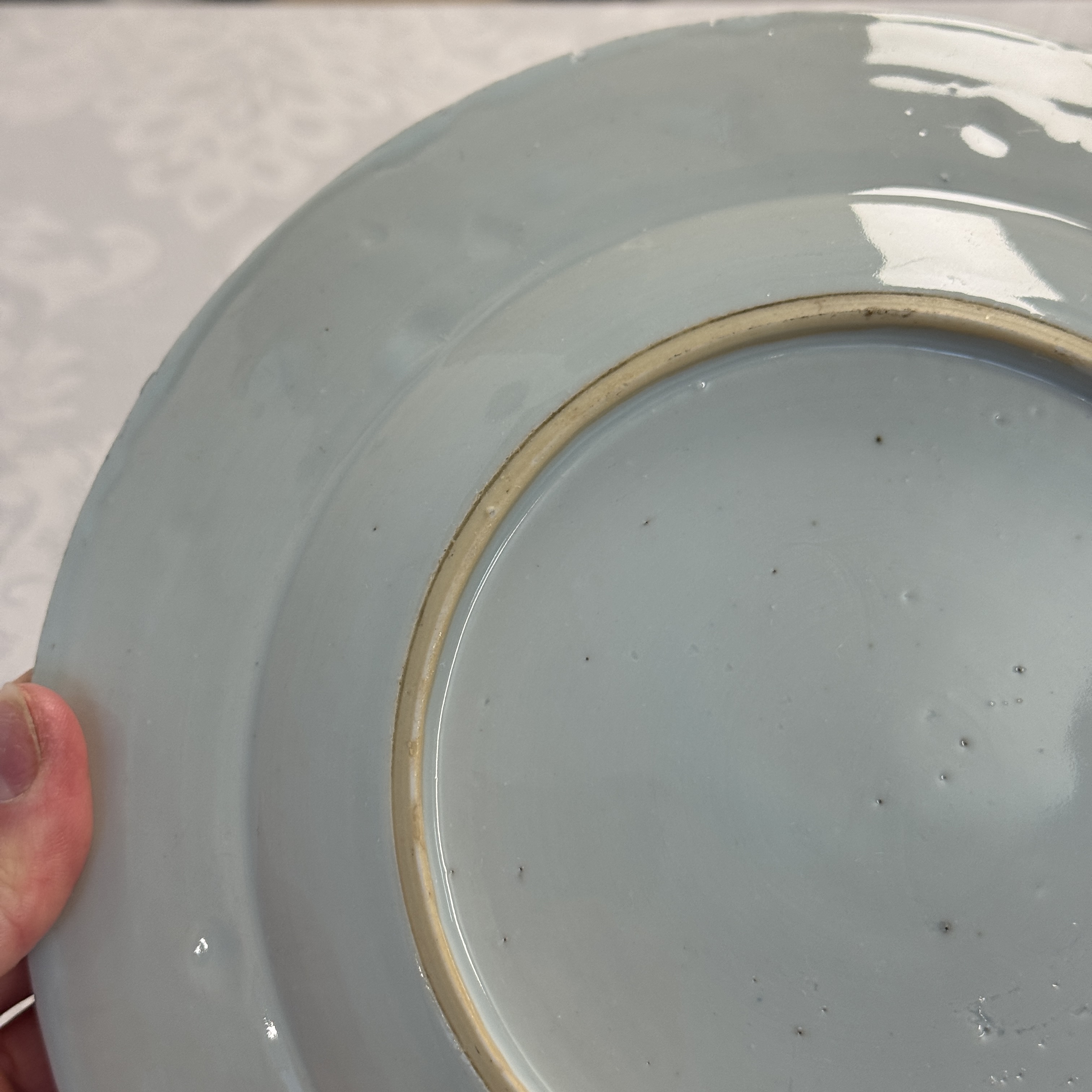 Eight Chinese blue and white plates and an Imari-style dish — photo 36