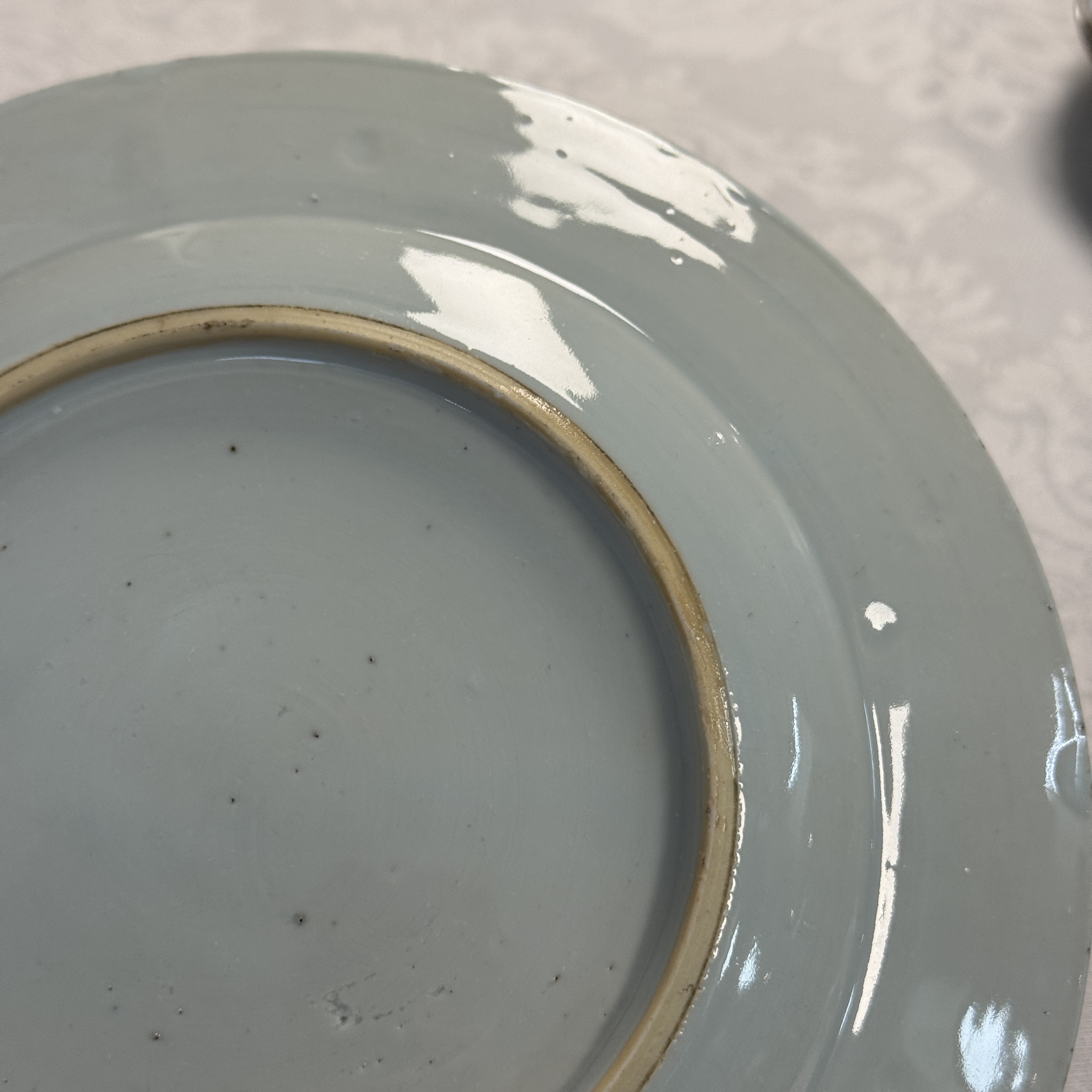 Eight Chinese blue and white plates and an Imari-style dish — photo 37
