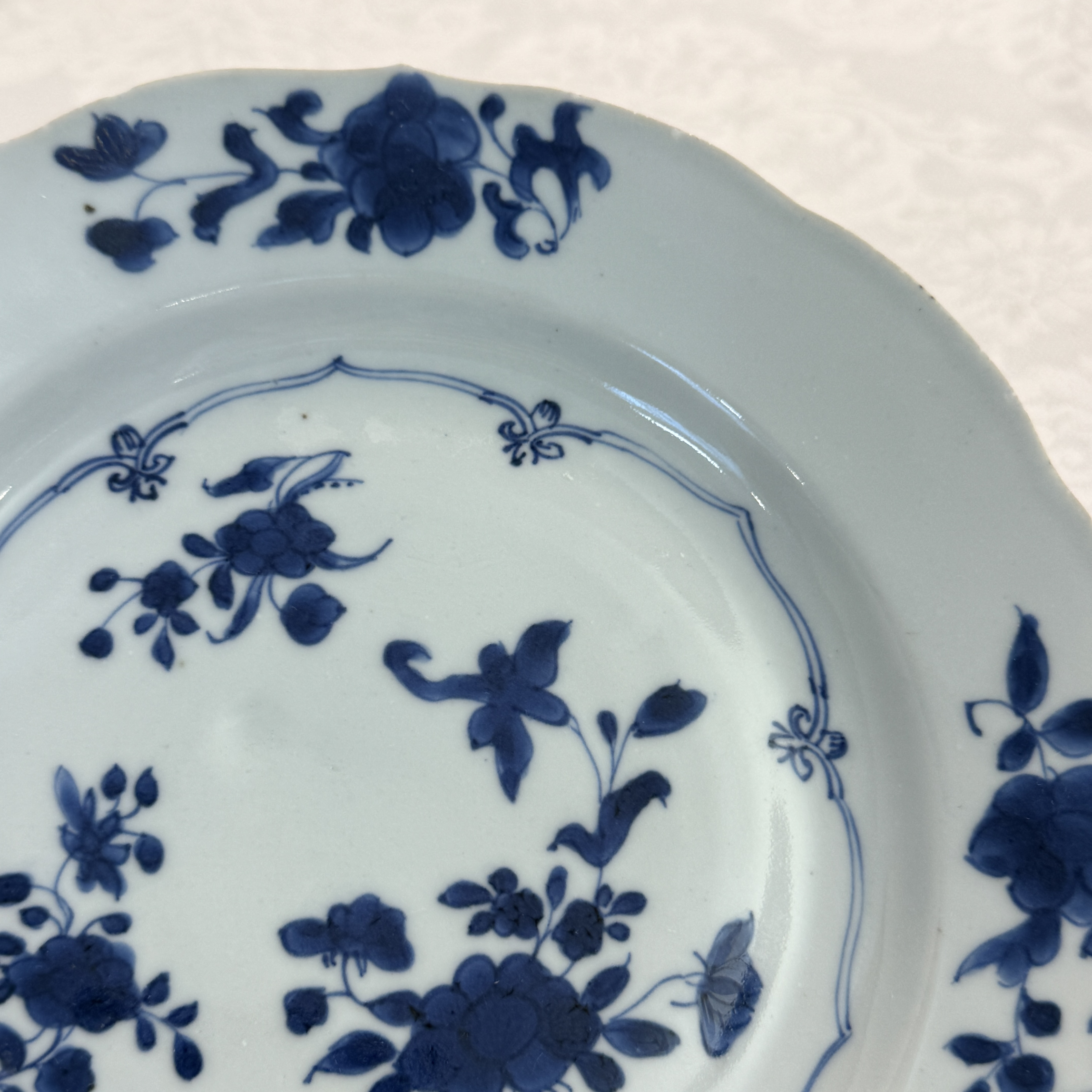 Eight Chinese blue and white plates and an Imari-style dish — photo 43