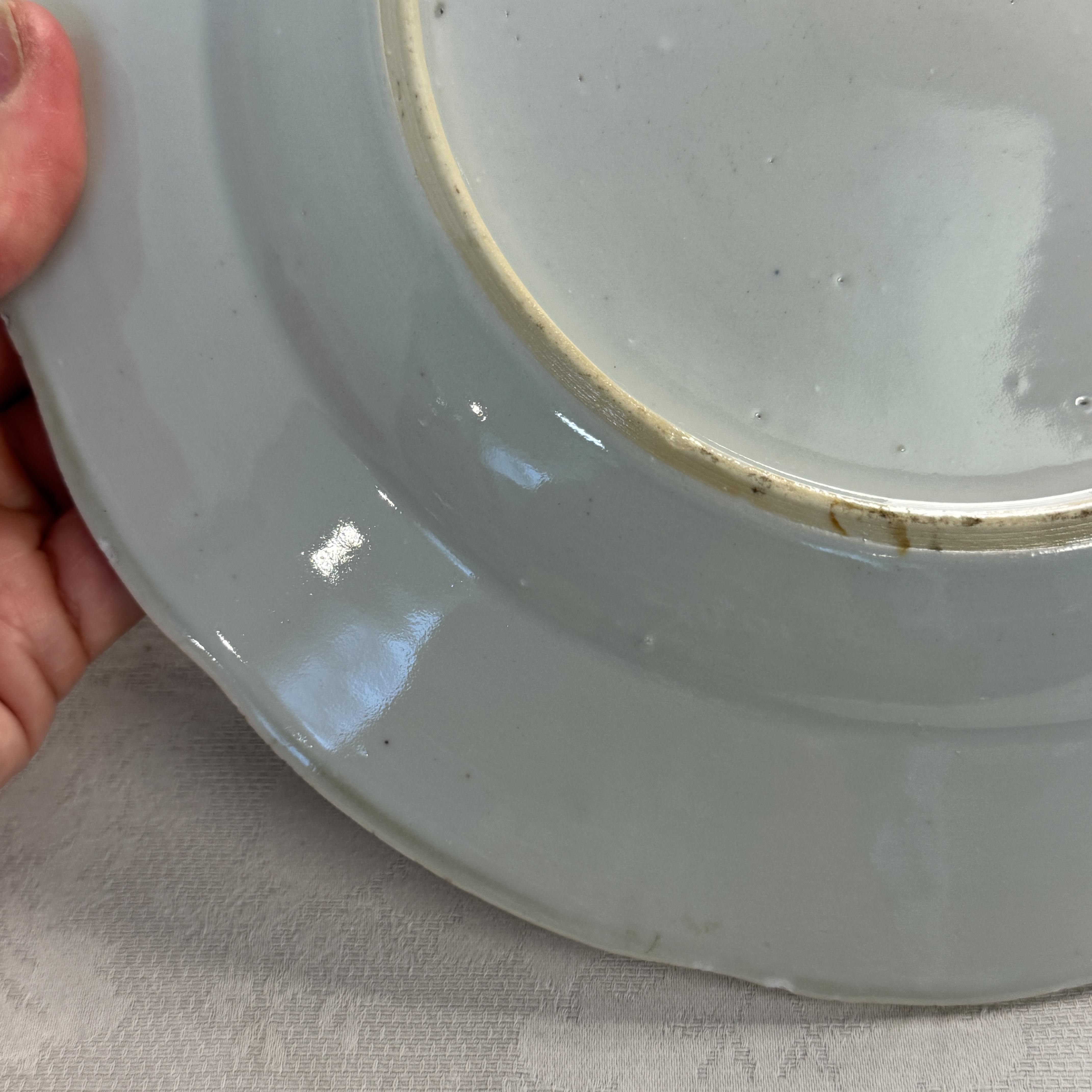 Eight Chinese blue and white plates and an Imari-style dish — photo 47