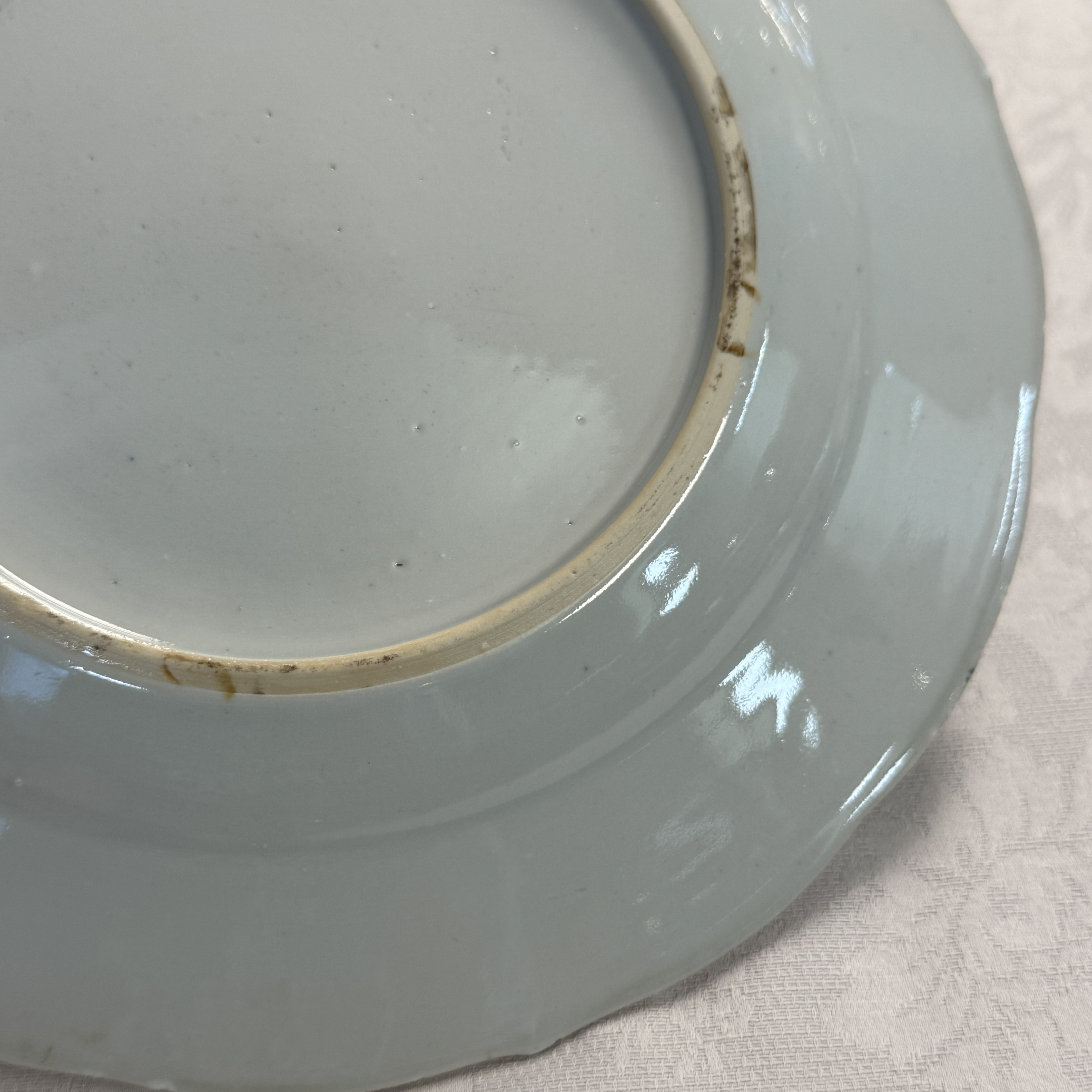 Eight Chinese blue and white plates and an Imari-style dish — photo 50