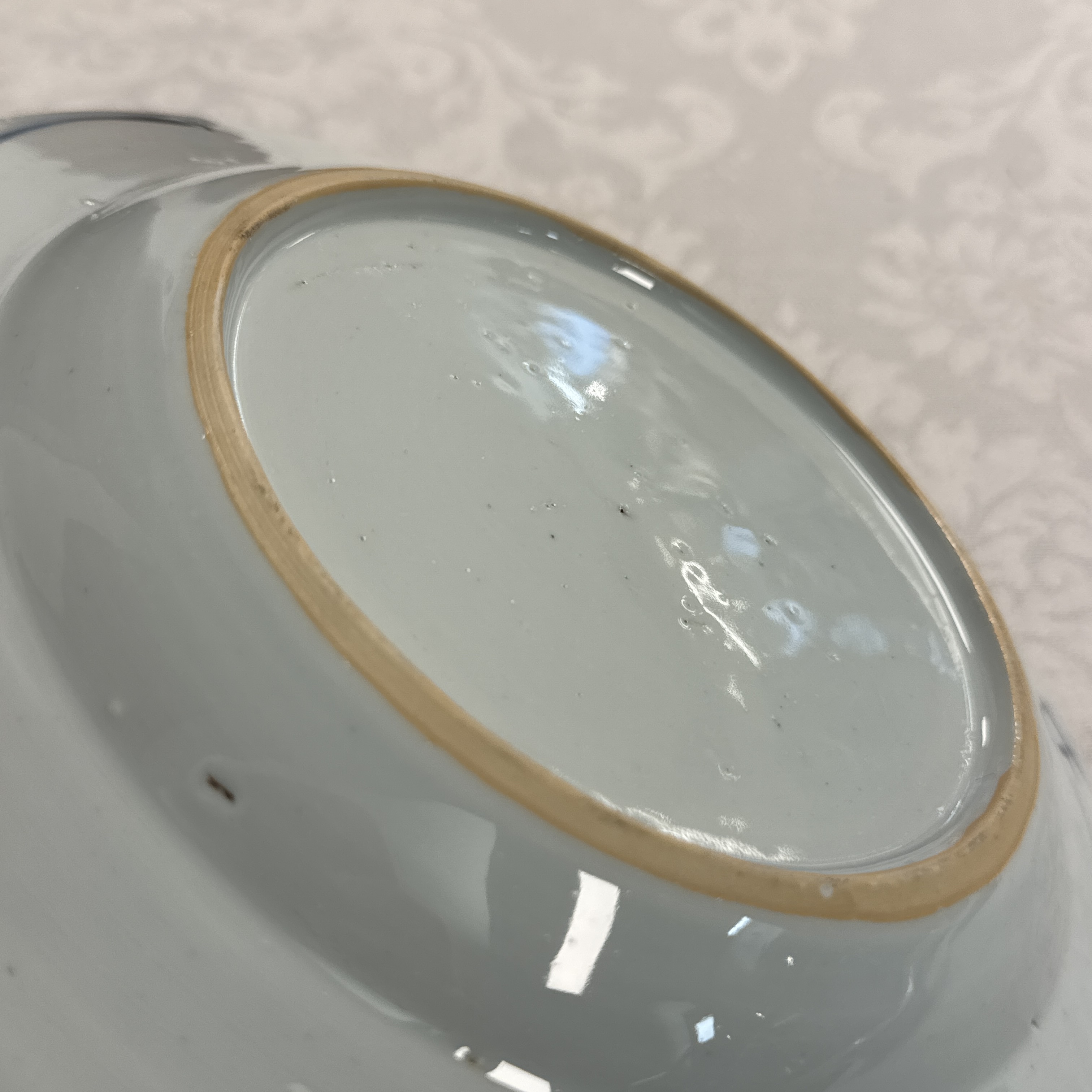 Eight Chinese blue and white plates and an Imari-style dish — photo 61