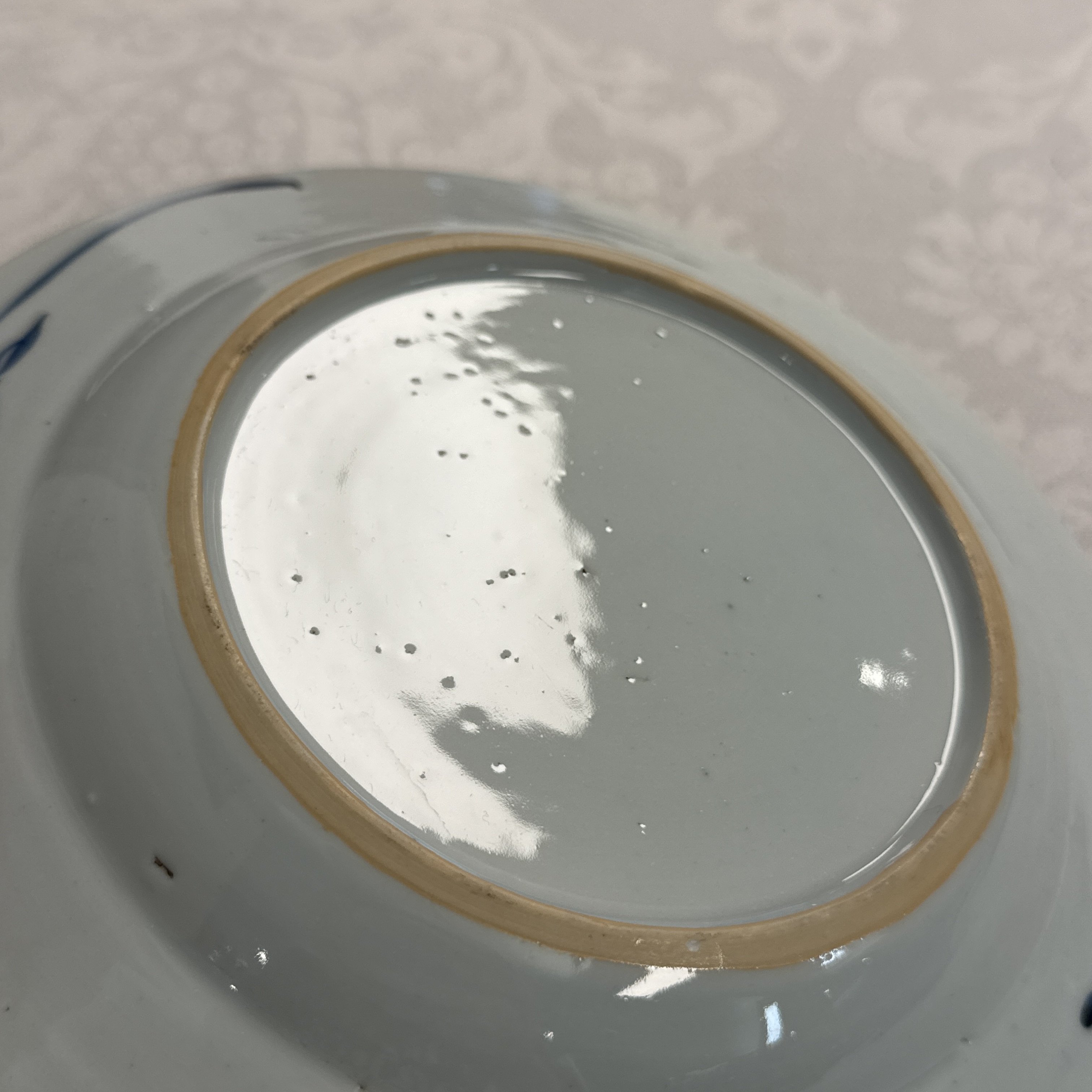 Eight Chinese blue and white plates and an Imari-style dish — photo 62