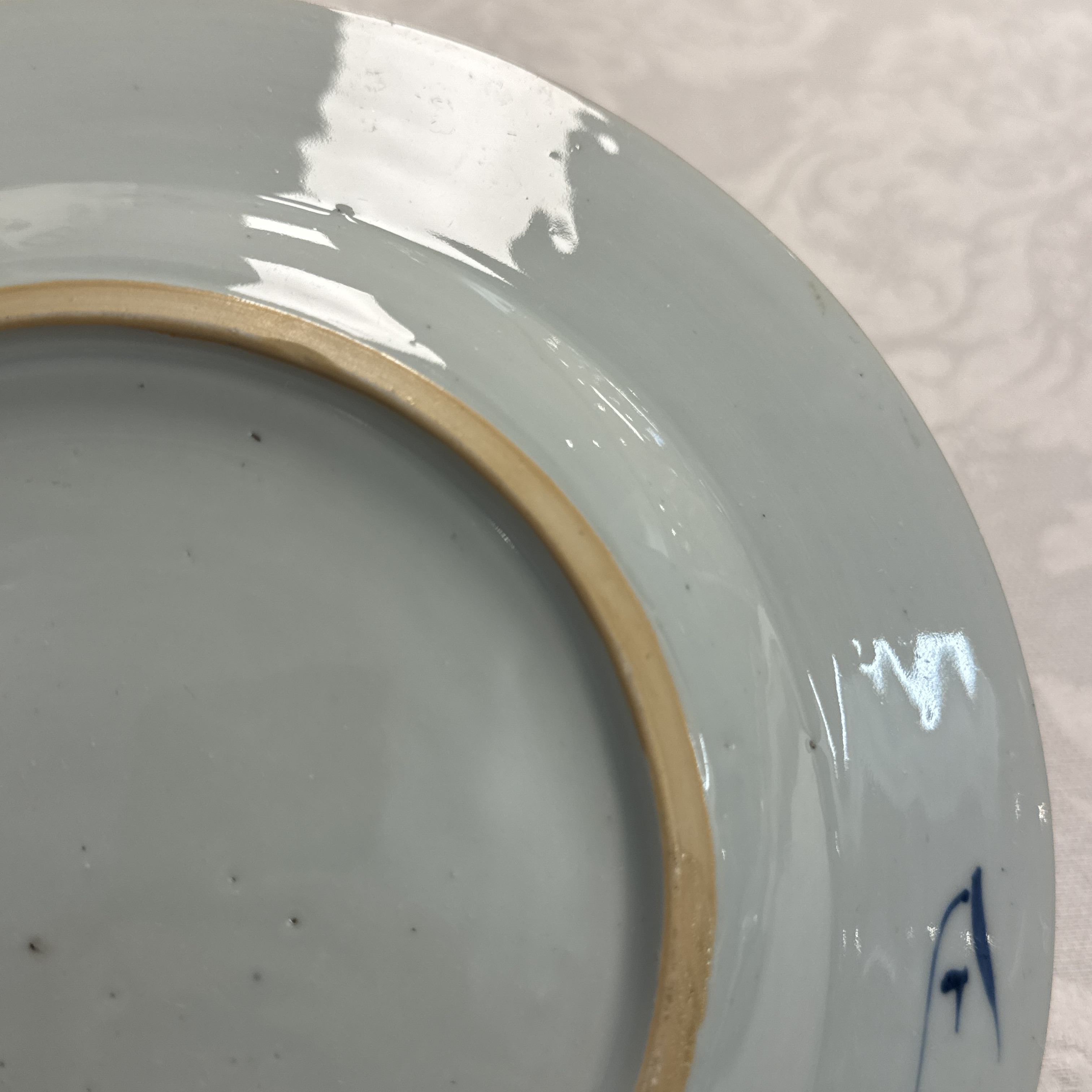 Eight Chinese blue and white plates and an Imari-style dish — photo 65
