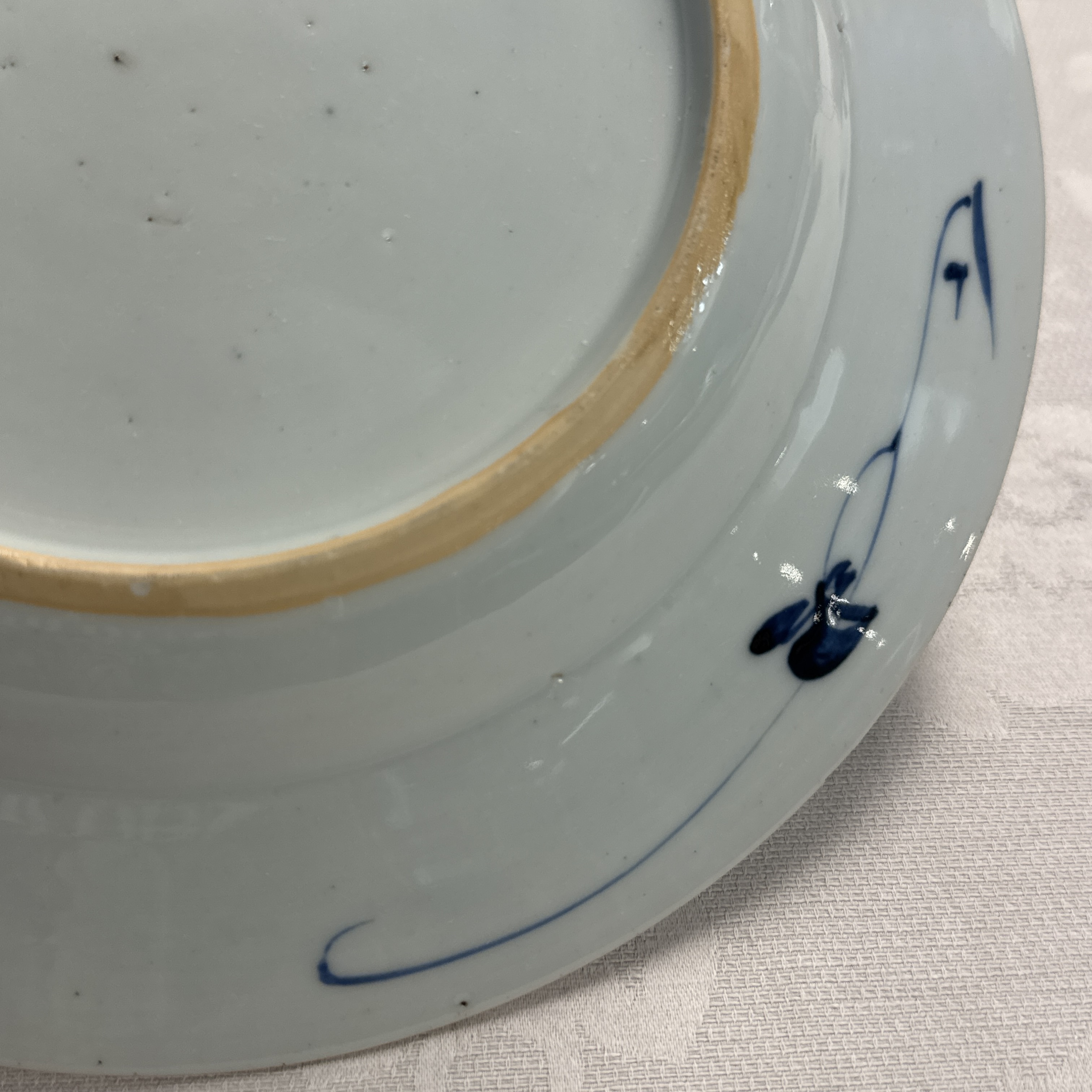 Eight Chinese blue and white plates and an Imari-style dish — photo 66