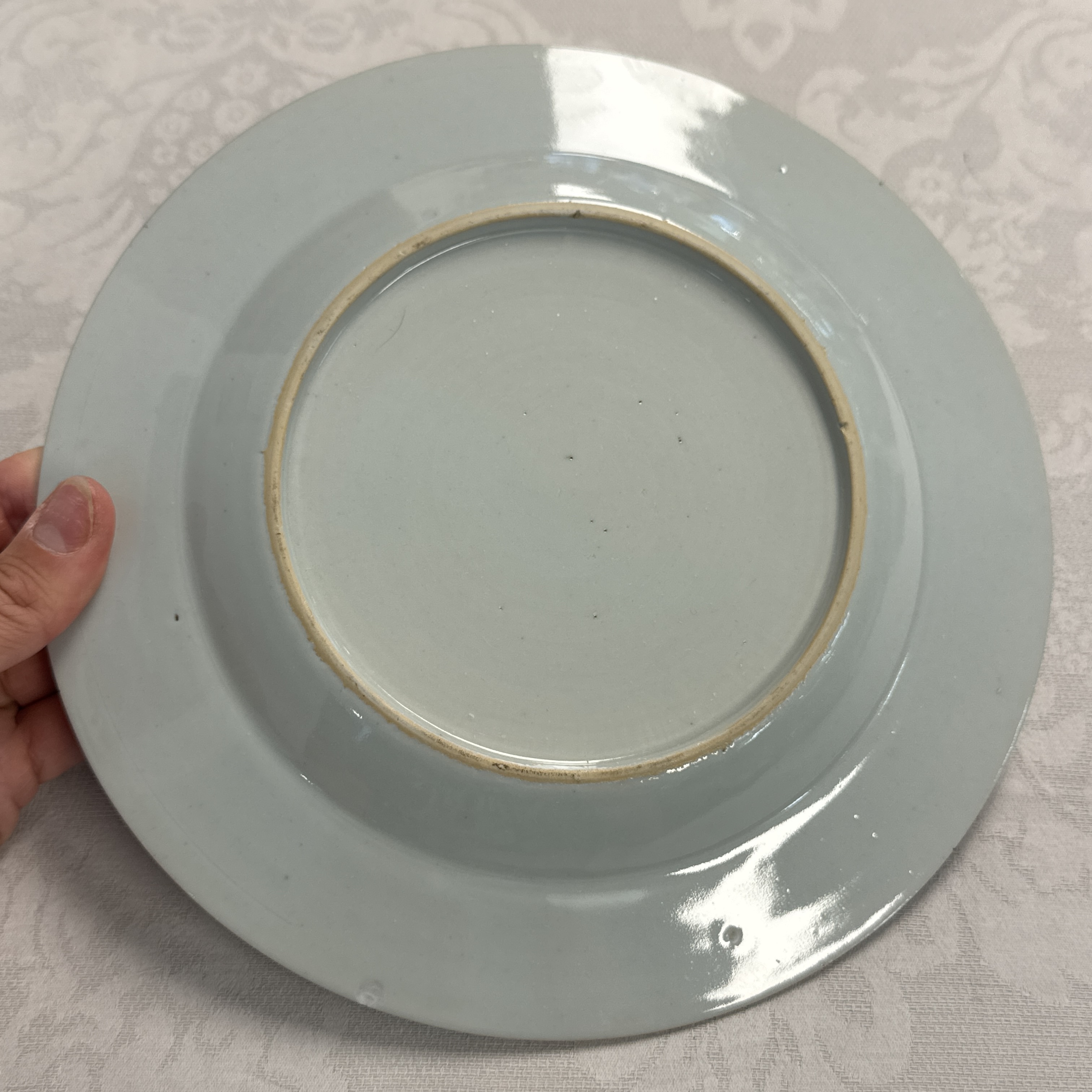 Eight Chinese blue and white plates and an Imari-style dish — photo 73