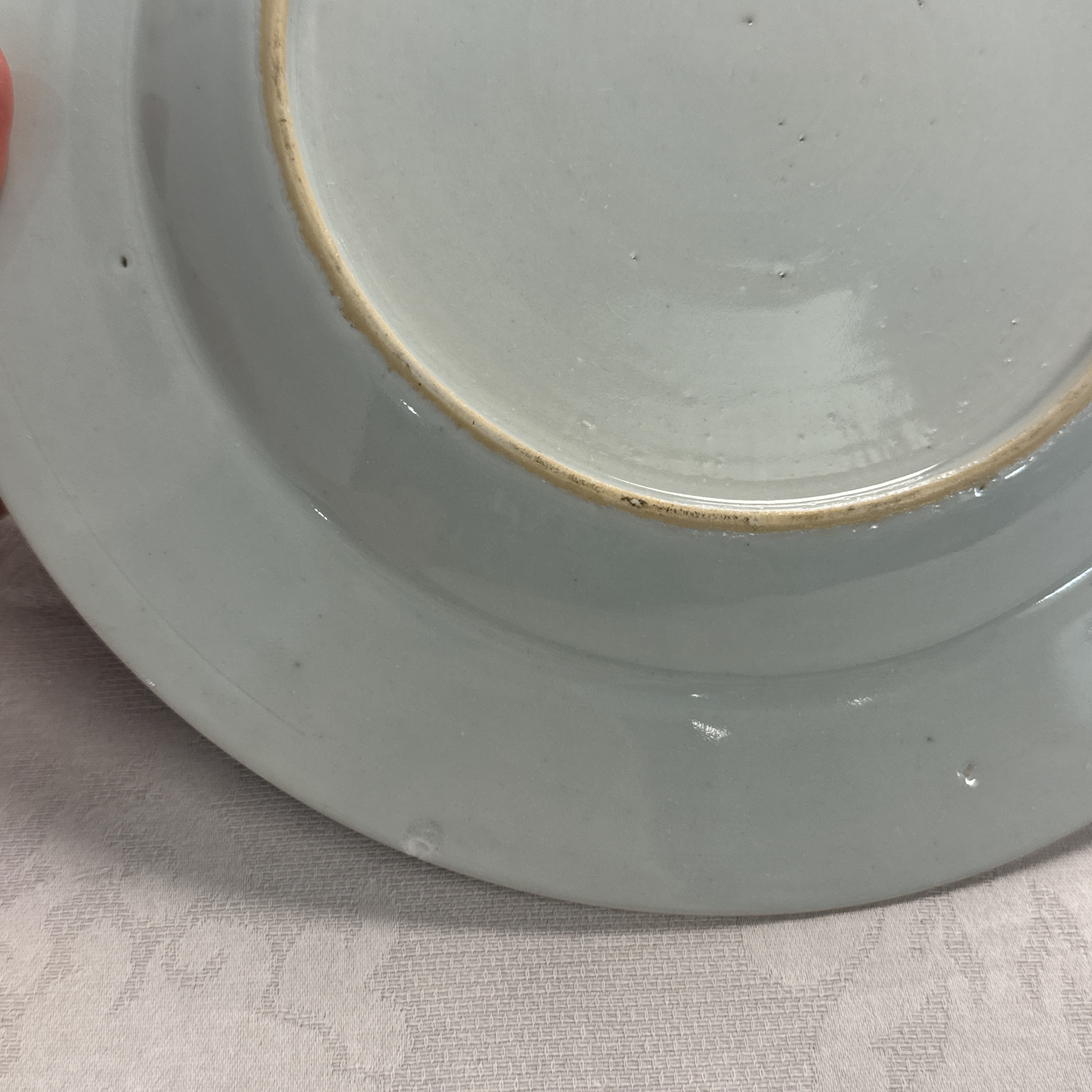 Eight Chinese blue and white plates and an Imari-style dish — photo 75