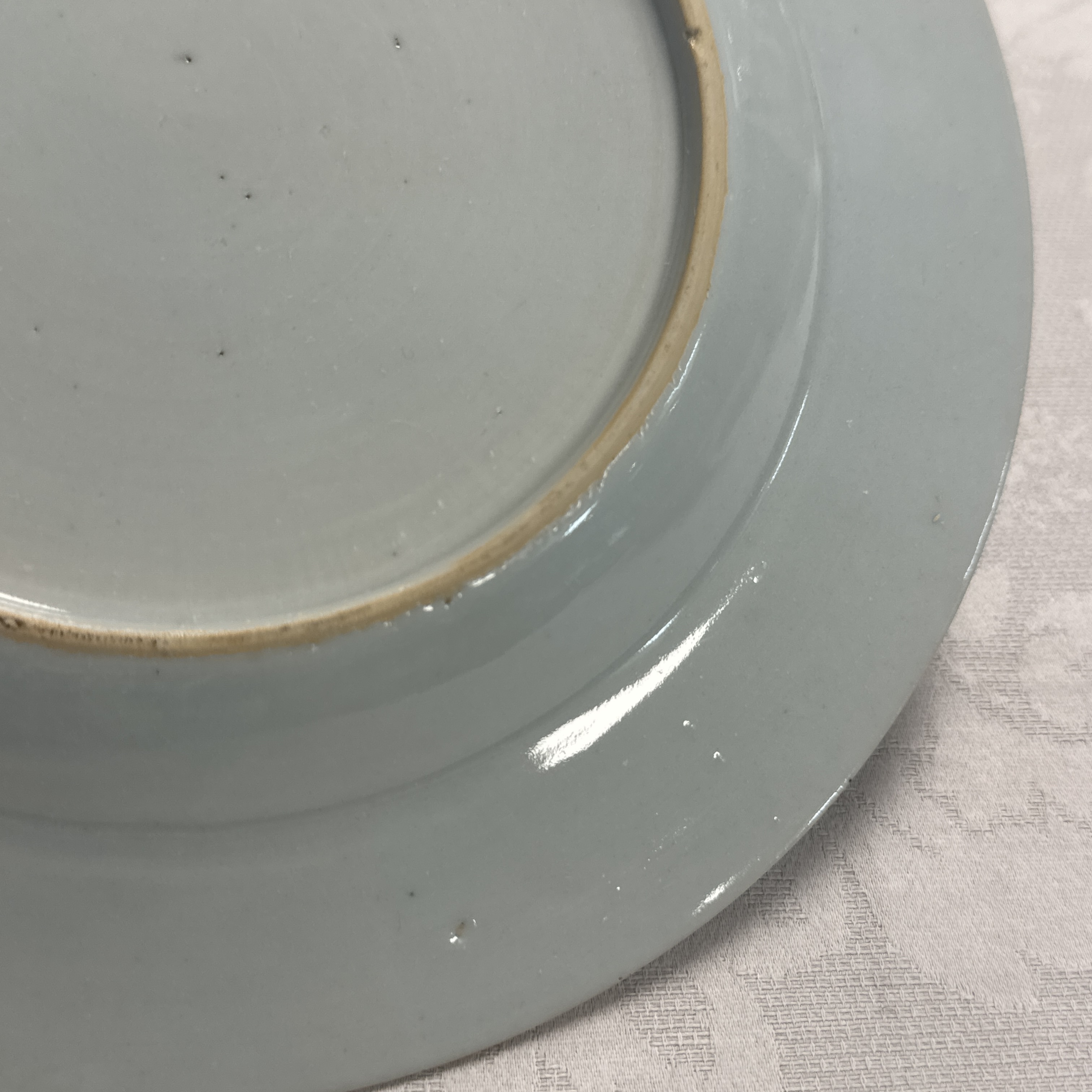 Eight Chinese blue and white plates and an Imari-style dish — photo 78