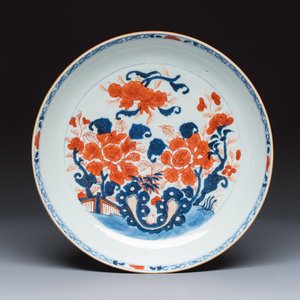 Eight Chinese blue and white plates and an Imari-style dish — photo 2