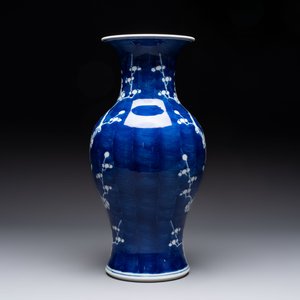Eight Chinese blue and white 'prunus on cracked ice' wares, 19th C. — 照片 3