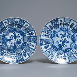 Eight Chinese blue and white Wanli-style plates, Kangxi — 照片 2