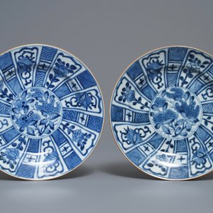Eight Chinese blue and white Wanli-style plates, Kangxi — 照片 8