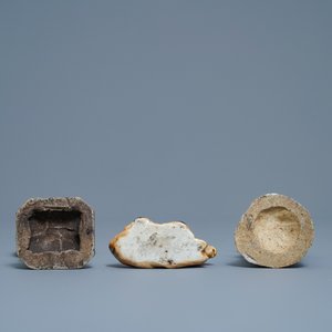 Eight Chinese blue, white and celadon-glazed biscuit models, Qianlong/Jiaqing — photo 13