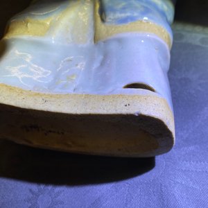 Eight Chinese blue, white and celadon-glazed biscuit models, Qianlong/Jiaqing — photo 46