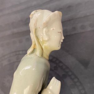 Eight Chinese blue, white and celadon-glazed biscuit models, Qianlong/Jiaqing — photo 54
