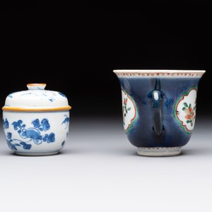 Eight Chinese blue, white, famille verte, and European-decorated wares, Kangxi/Qianlong — foto 5