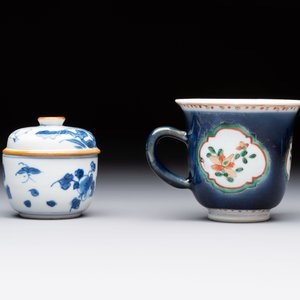 Eight Chinese blue, white, famille verte, and European-decorated wares, Kangxi/Qianlong — foto 6
