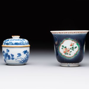 Eight Chinese blue, white, famille verte, and European-decorated wares, Kangxi/Qianlong — foto 7