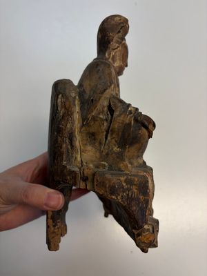 Eight Chinese carved wooden sculptures with traces of polychromy and gilding, 19th C. — photo 22