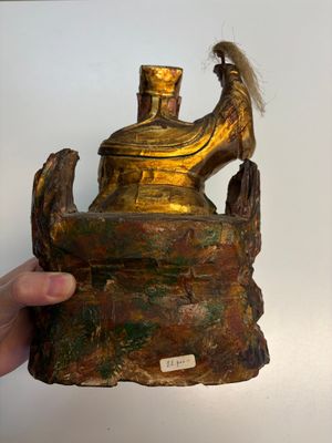 Eight Chinese carved wooden sculptures with traces of polychromy and gilding, 19th C. — photo 9