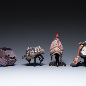 Eight Chinese children's hats, 19/20th C. — 照片 11