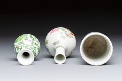 Eight Chinese famille rose and verte wares, 19/20th C. — 照片 12