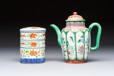 Eight Chinese famille rose and verte wares, 19/20th C. — 照片 2