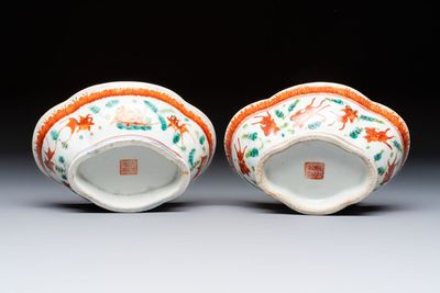 Eight Chinese famille rose and verte wares, 19/20th C. — 照片 25