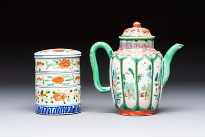 Eight Chinese famille rose and verte wares, 19/20th C. — 照片 4