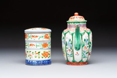 Eight Chinese famille rose and verte wares, 19/20th C. — 照片 5