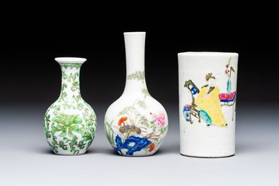 Eight Chinese famille rose and verte wares, 19/20th C. — 照片 8