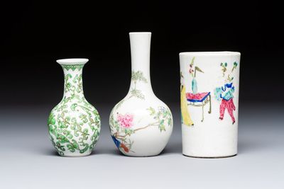 Eight Chinese famille rose and verte wares, 19/20th C. — 照片 9