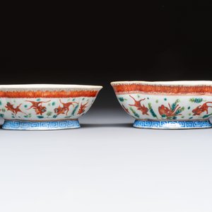 Eight Chinese famille rose and verte wares, 19/20th C. — 照片 22