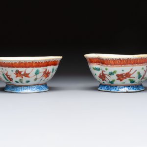 Eight Chinese famille rose and verte wares, 19/20th C. — 照片 23